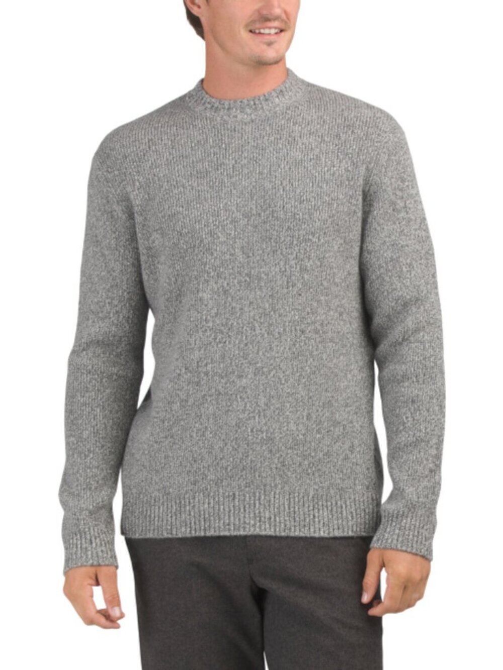 NAADAM Cashmere Marled Ribbed Crew Neck Sweater